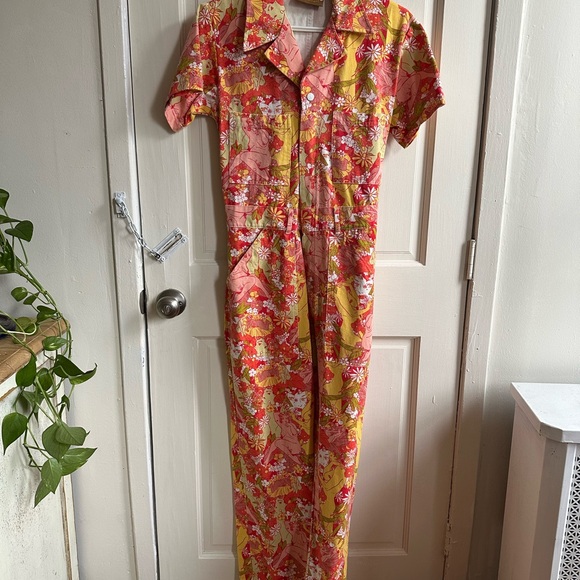 Big Bud Press Yellow and Orange Floral Jumpsuit - Picture 5 of 8